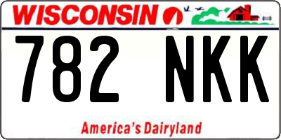 WI license plate 782NKK