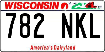 WI license plate 782NKL