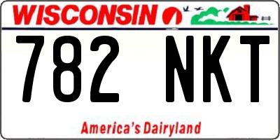 WI license plate 782NKT