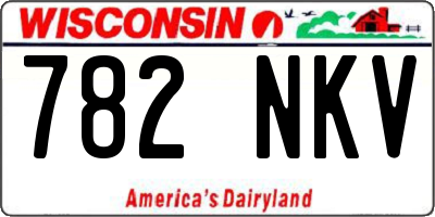WI license plate 782NKV