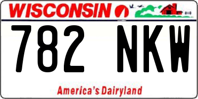 WI license plate 782NKW