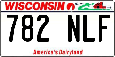 WI license plate 782NLF