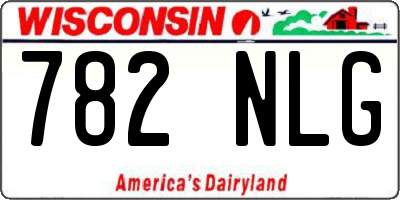 WI license plate 782NLG