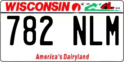 WI license plate 782NLM