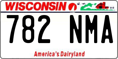 WI license plate 782NMA