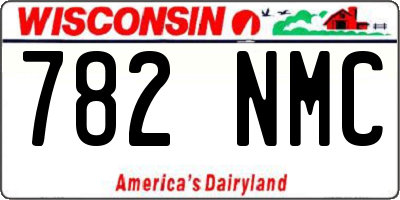 WI license plate 782NMC