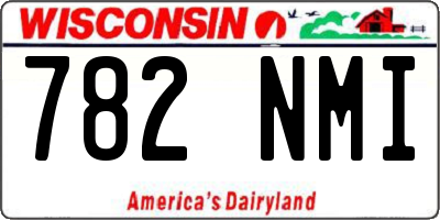 WI license plate 782NMI