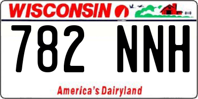 WI license plate 782NNH