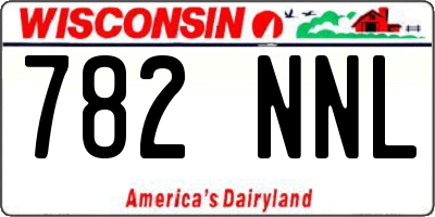 WI license plate 782NNL