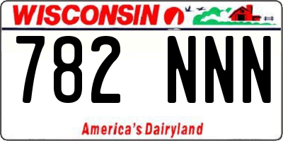 WI license plate 782NNN
