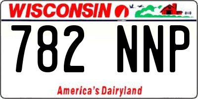 WI license plate 782NNP