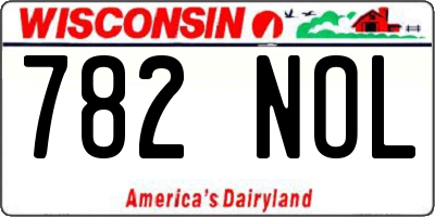 WI license plate 782NOL