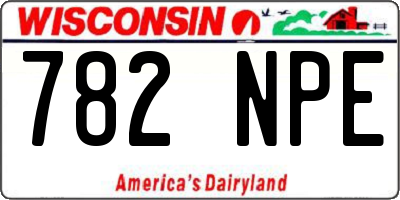 WI license plate 782NPE