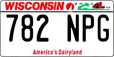 WI license plate 782NPG