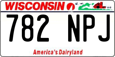 WI license plate 782NPJ
