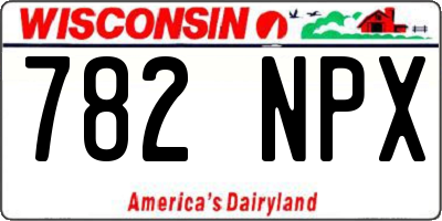 WI license plate 782NPX