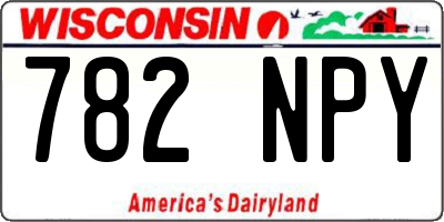 WI license plate 782NPY
