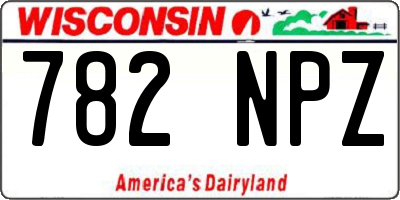 WI license plate 782NPZ