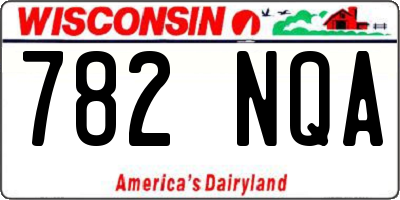 WI license plate 782NQA