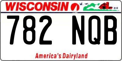 WI license plate 782NQB