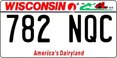 WI license plate 782NQC