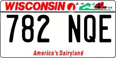 WI license plate 782NQE