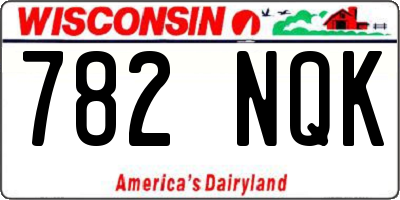 WI license plate 782NQK