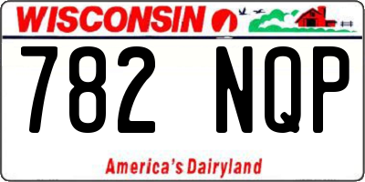 WI license plate 782NQP