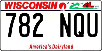 WI license plate 782NQU