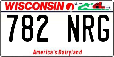 WI license plate 782NRG