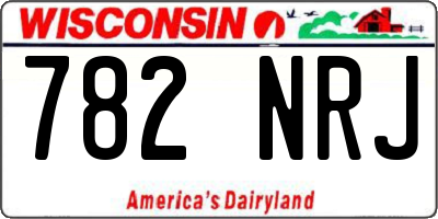 WI license plate 782NRJ
