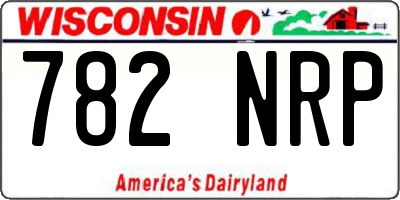 WI license plate 782NRP