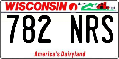 WI license plate 782NRS