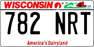 WI license plate 782NRT