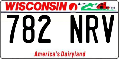 WI license plate 782NRV