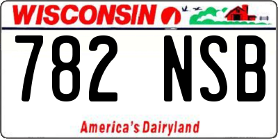 WI license plate 782NSB