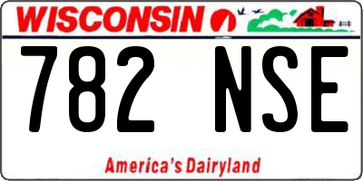 WI license plate 782NSE