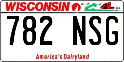 WI license plate 782NSG