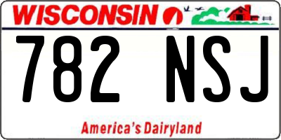 WI license plate 782NSJ