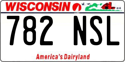 WI license plate 782NSL