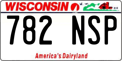 WI license plate 782NSP