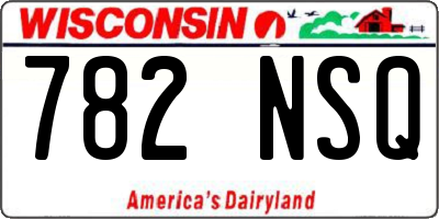 WI license plate 782NSQ