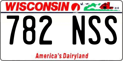 WI license plate 782NSS