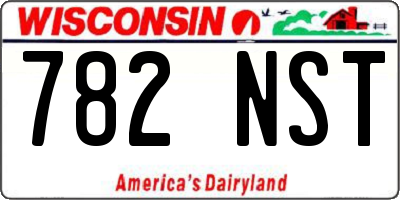 WI license plate 782NST