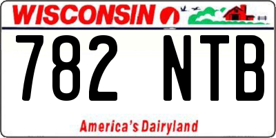 WI license plate 782NTB