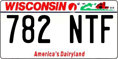 WI license plate 782NTF