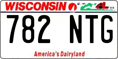 WI license plate 782NTG