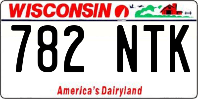 WI license plate 782NTK