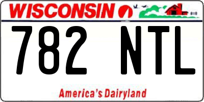 WI license plate 782NTL