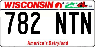 WI license plate 782NTN